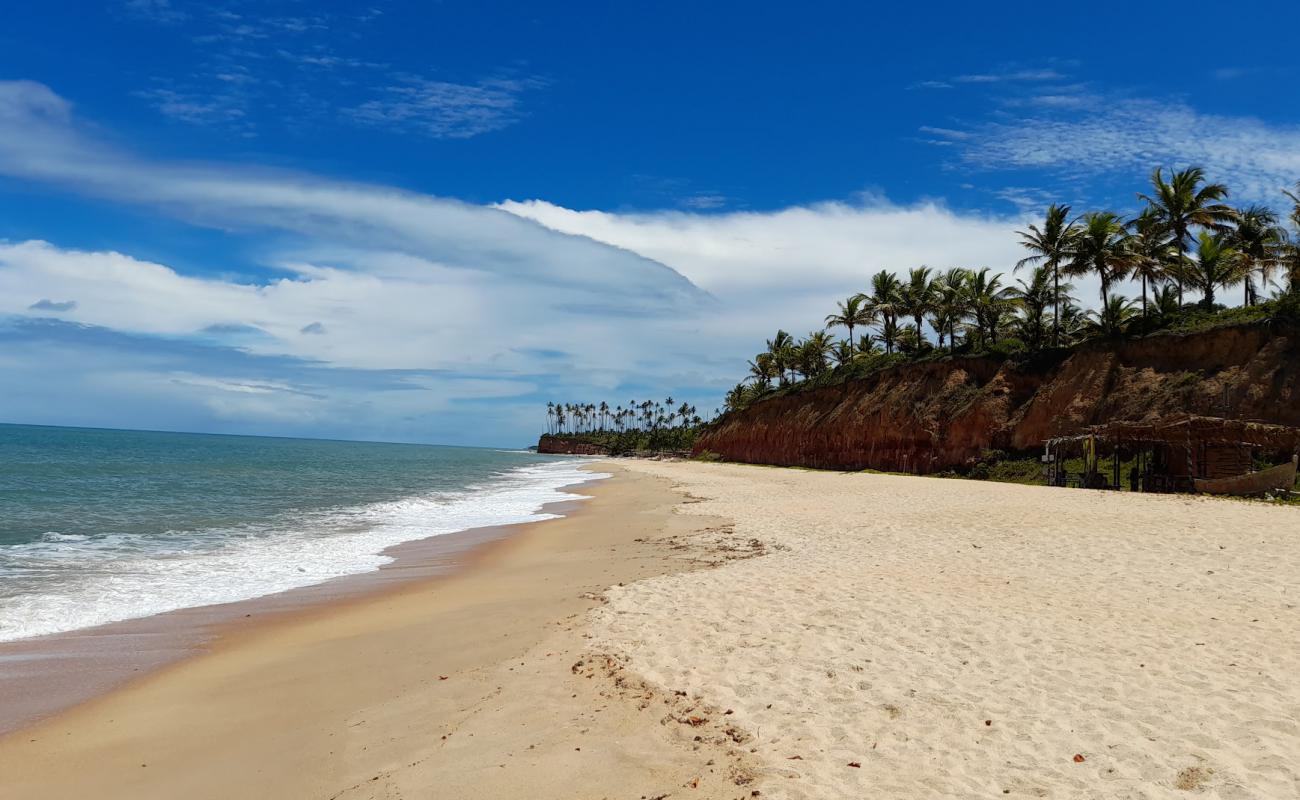 Photo de Plage de Barra do Cahy avec sable beige fin de surface