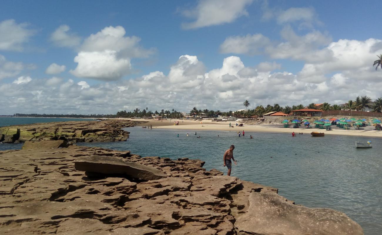 Photo de Praia de Serrambi avec sable beige de surface