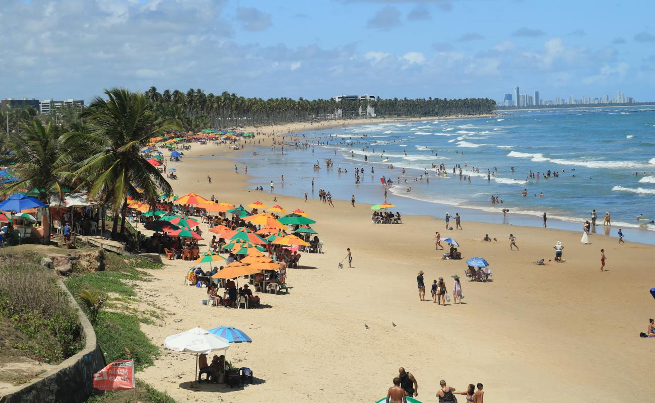 Photo de Plage d'Itapuama avec sable beige de surface