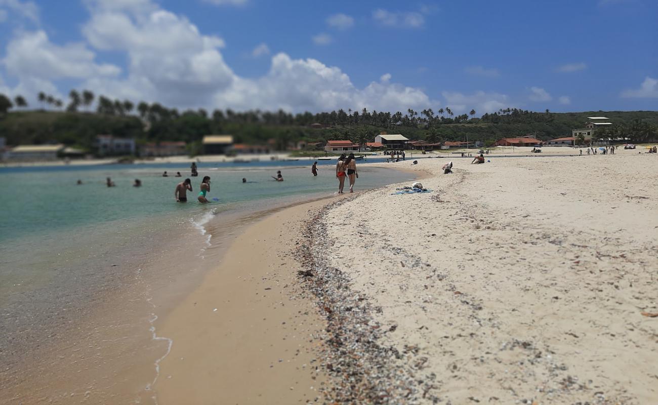 Photo de Plage de Barra de Cunhau avec sable beige de surface