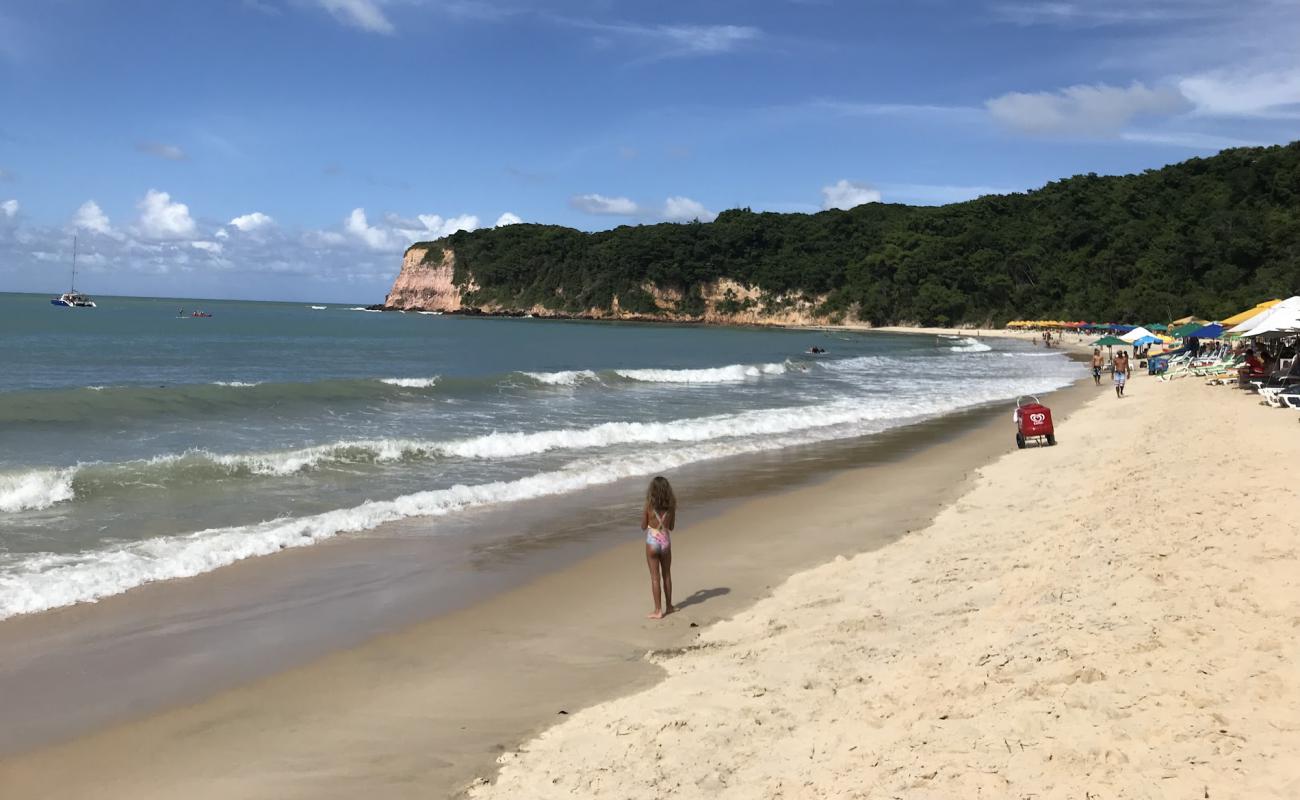 Photo de Plage de Madeiro avec sable lumineux de surface