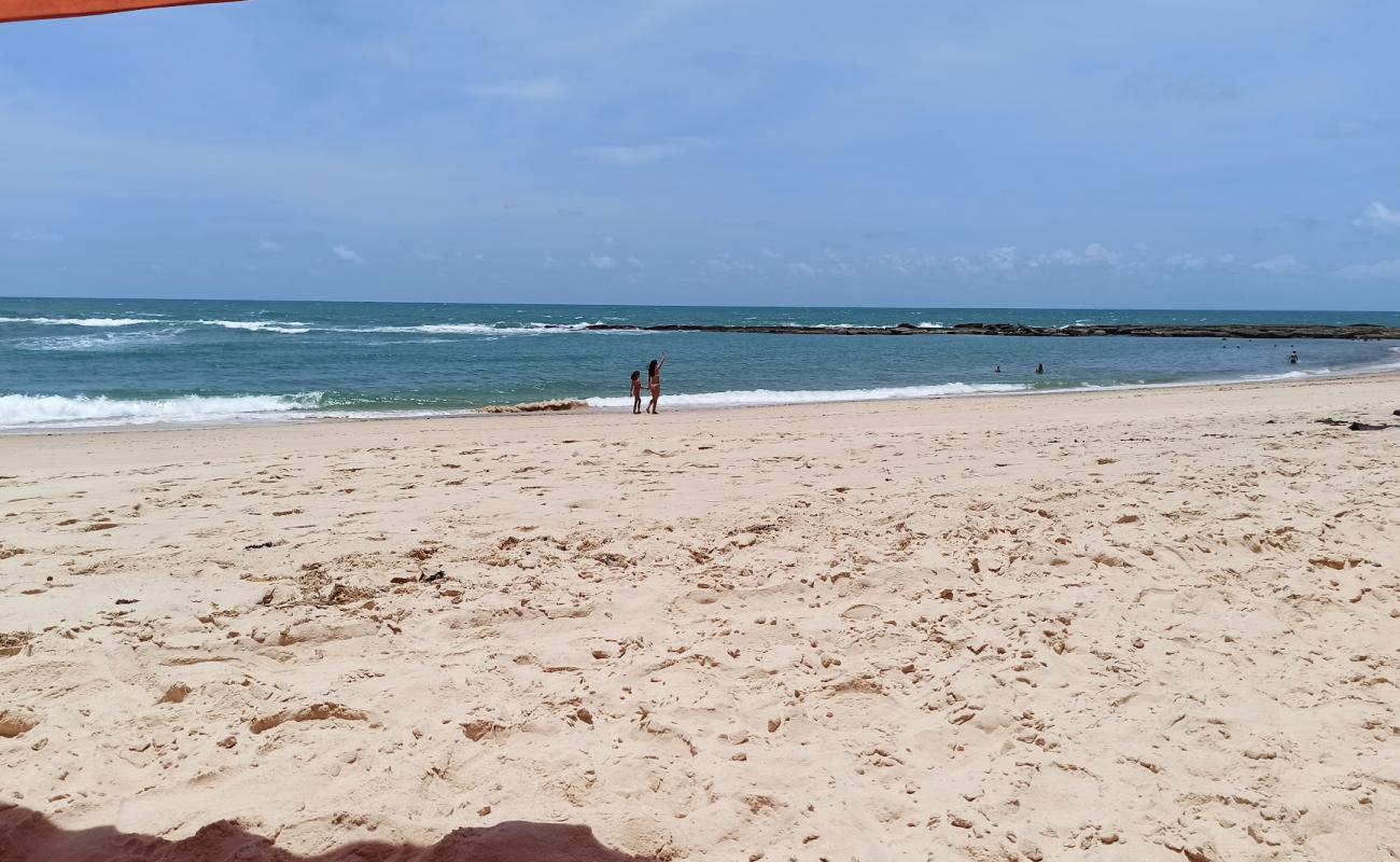 Photo de Plage de Barra de Tabatinga avec sable lumineux de surface