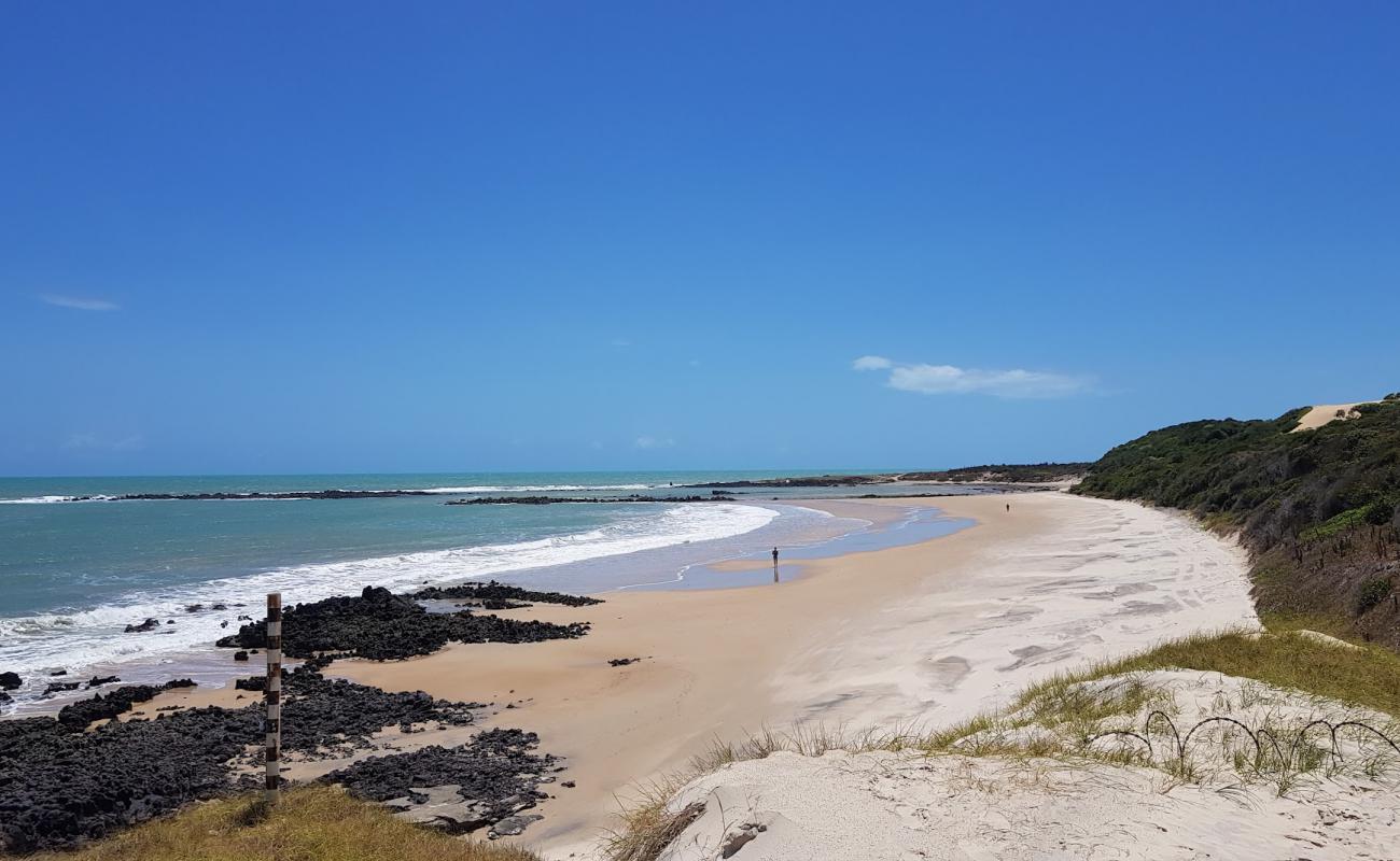 Photo de Plage d'Alagamar avec sable beige de surface
