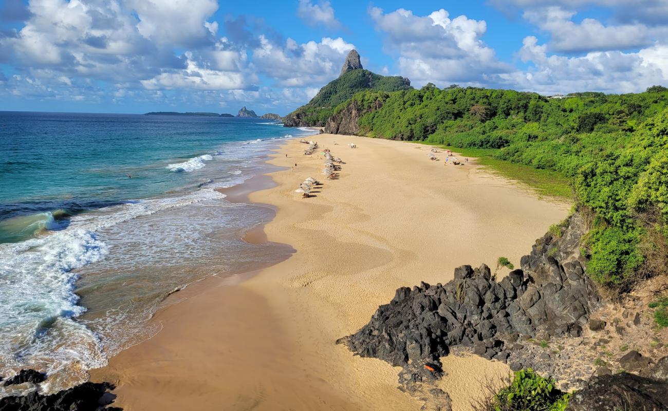 Photo de Praia da Cacimba do Padre avec sable fin et lumineux de surface