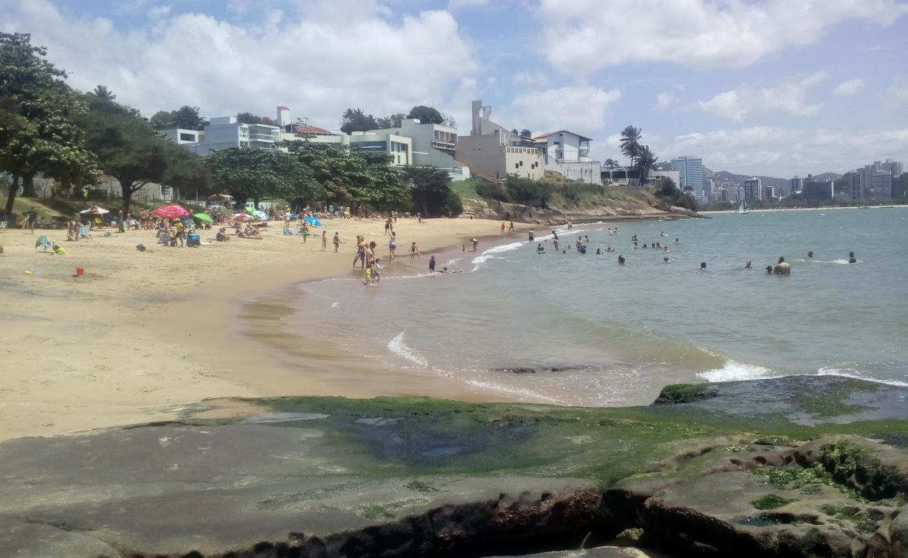 Photo de Praia Grande da Ilha do Boi avec sable beige de surface