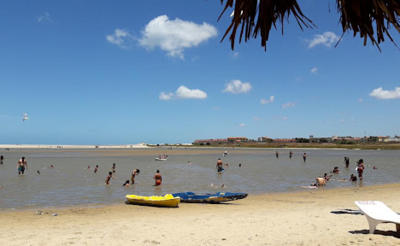 Photo de Praia de Lagoa da Tabuba avec sable beige de surface