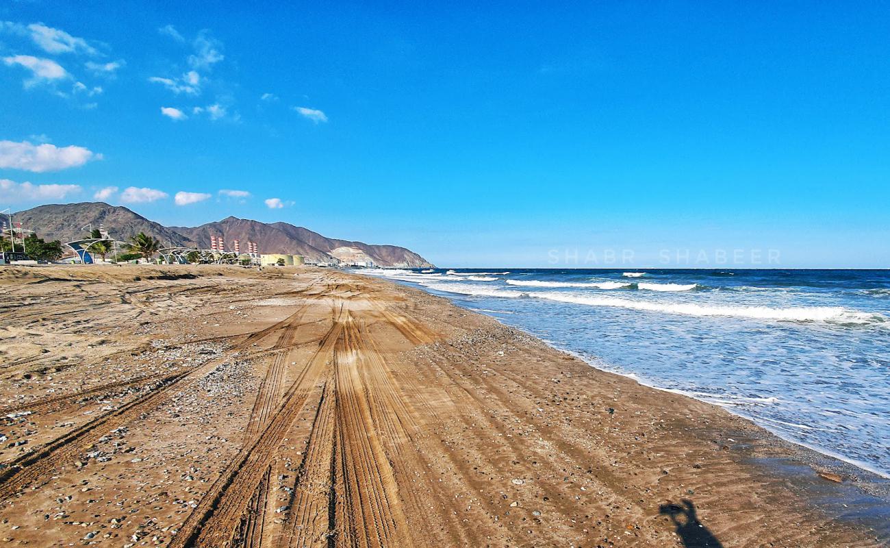 Photo de Qidfa Beach avec sable beige & galets de surface