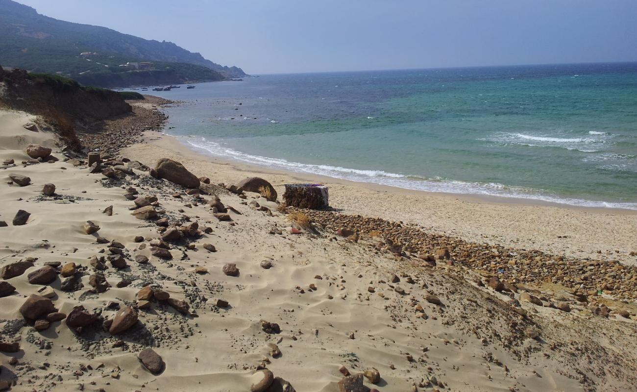 Photo de Plage Dar El Janna II avec sable fin et lumineux de surface