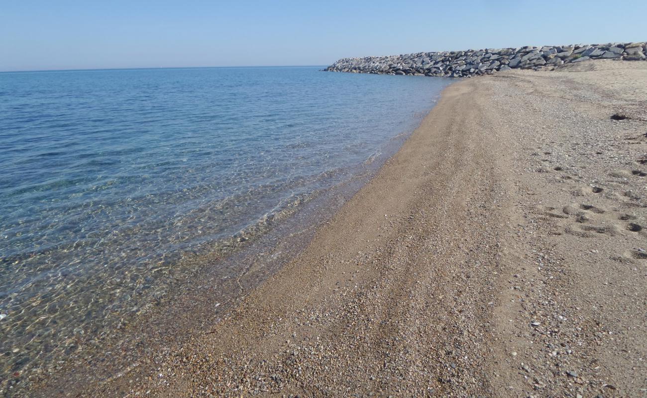 Photo de Dalyan Marina beach avec sable clair avec caillou de surface