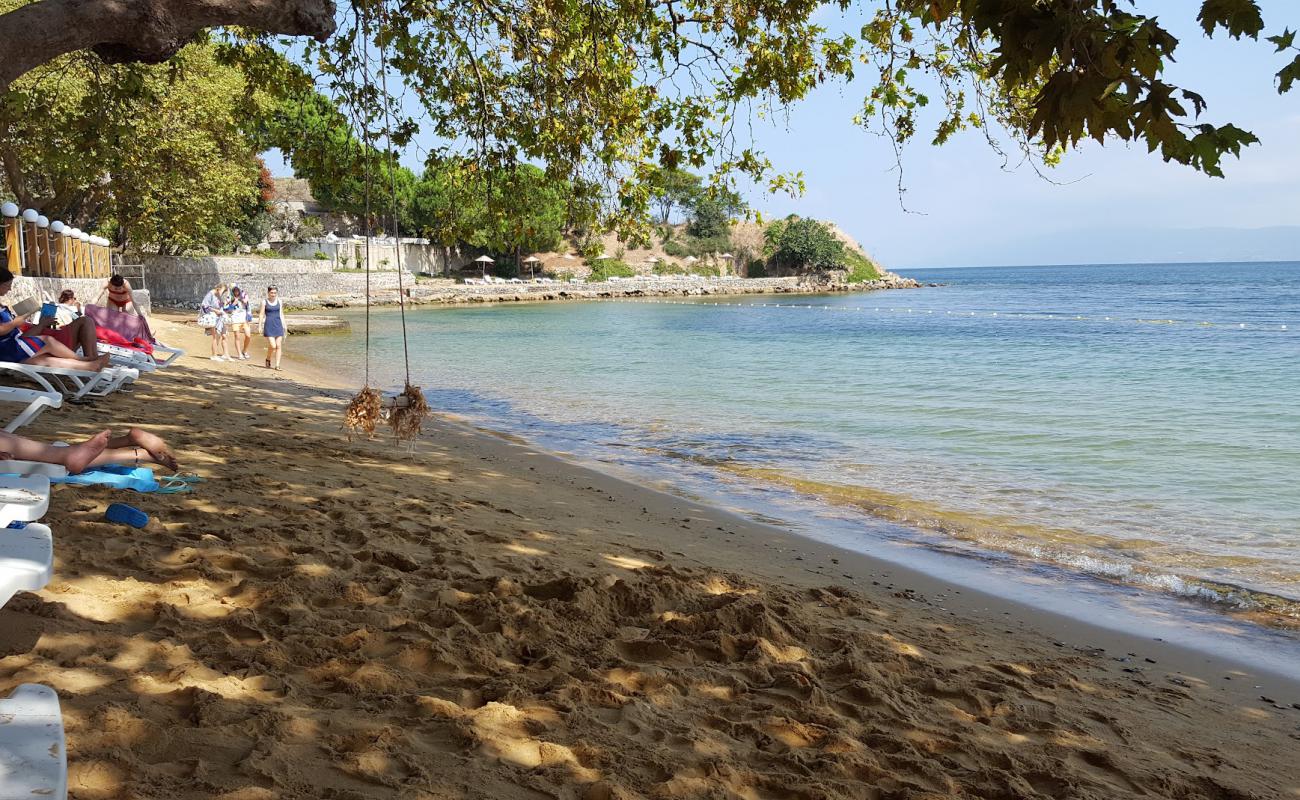 Photo de Tatlisu beach avec sable brun de surface