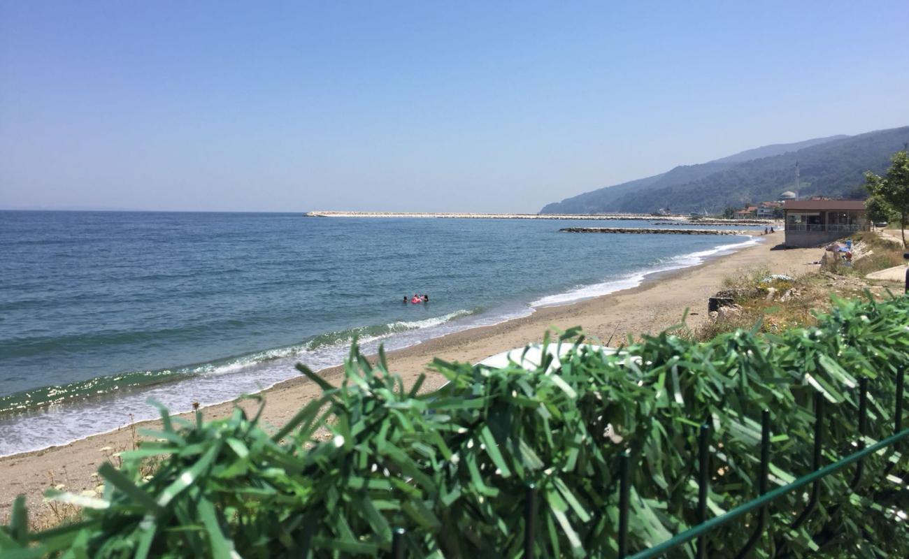 Photo de Kursunlu beach II avec sable gris & galets de surface