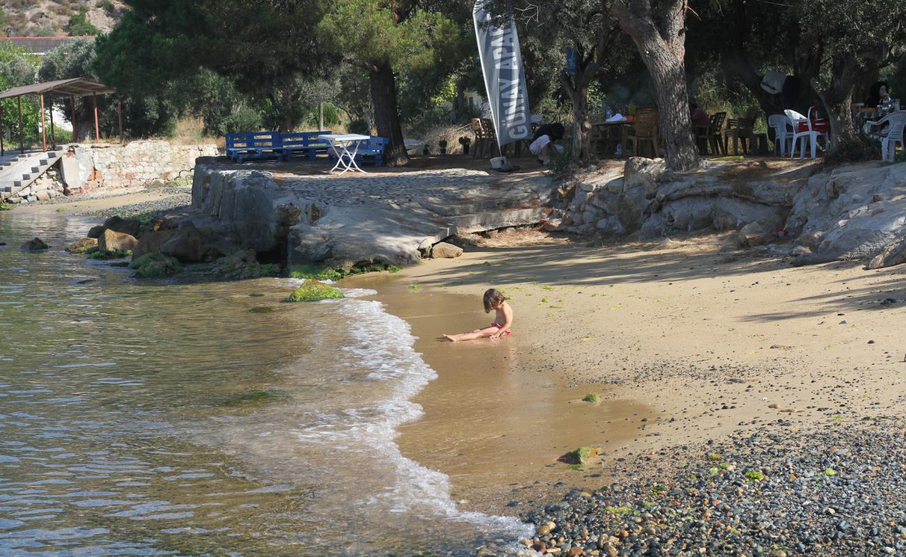 Photo de Gunay beach avec sable gris avec caillou de surface