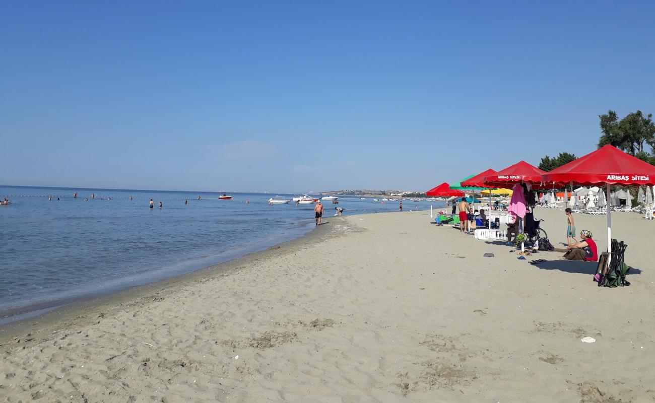 Photo de Ohri beach avec sable brun de surface