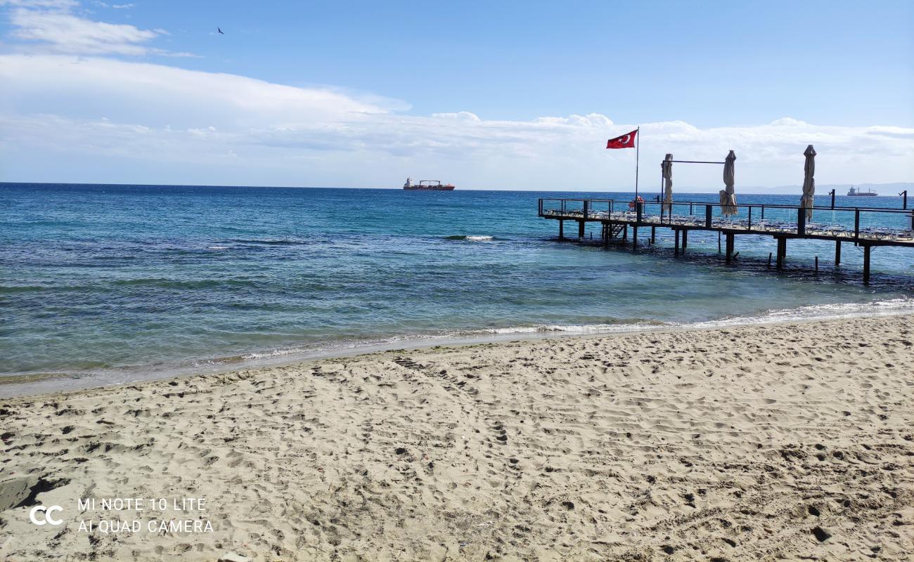 Photo de Altinova beach avec sable beige de surface
