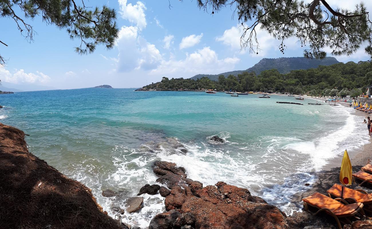 Photo de Gemile Bay avec petits galets bruns de surface