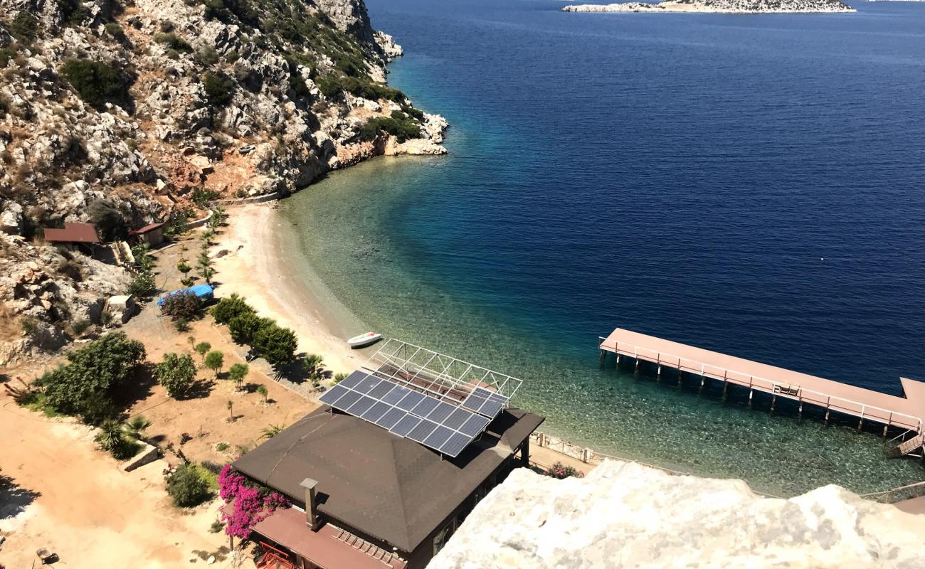 Photo de Phoenix beach avec sable beige & galets de surface