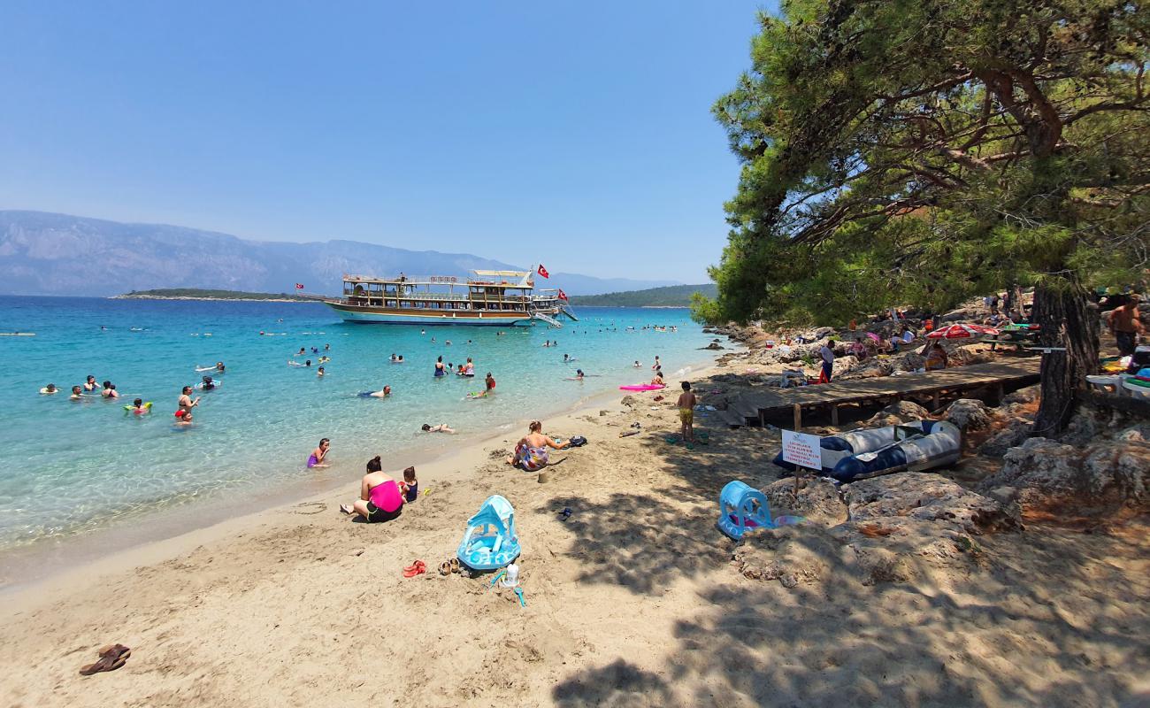 Photo de Plage d'Incekum avec sable beige & galets de surface