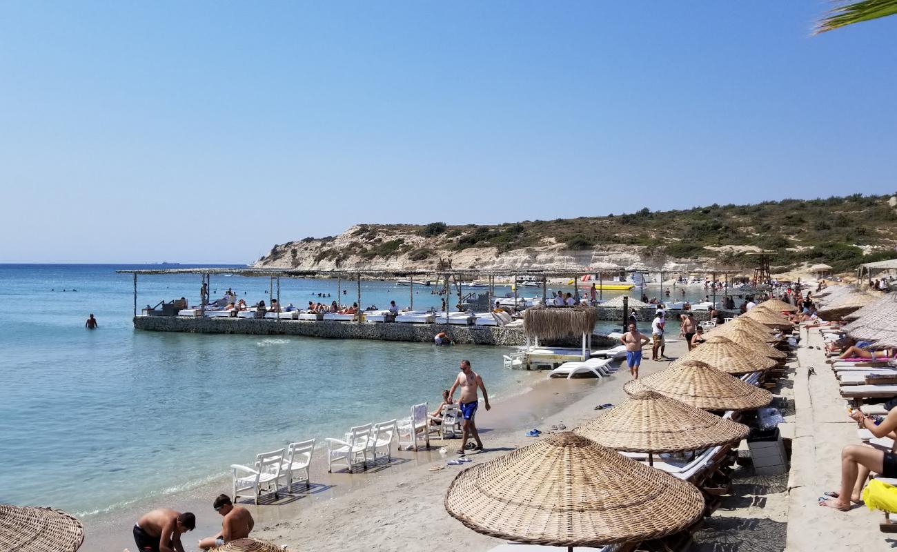 Photo de Plage Fly-Inn avec sable fin et lumineux de surface