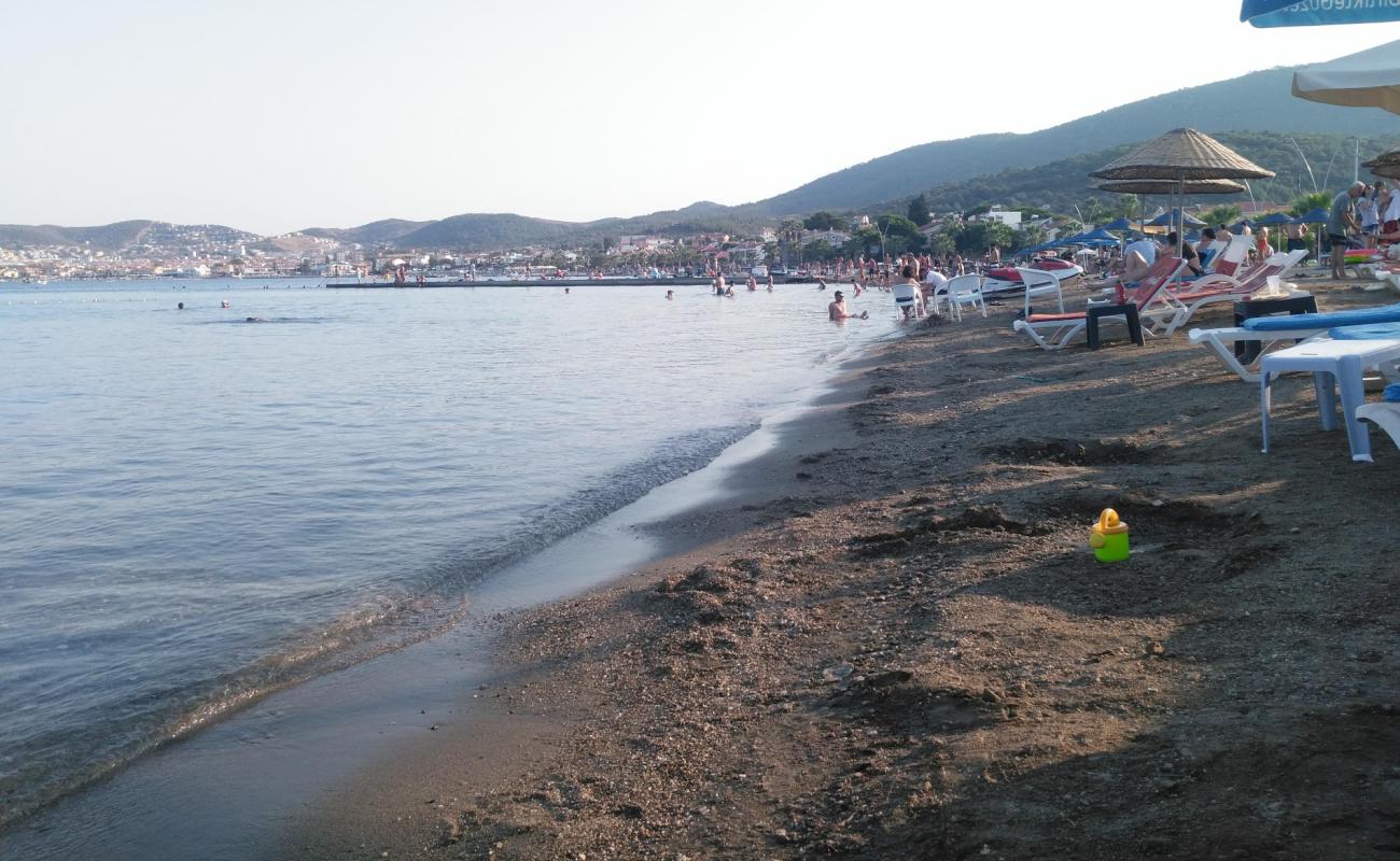 Photo de Yeni Foca Plaji II avec sable brun de surface