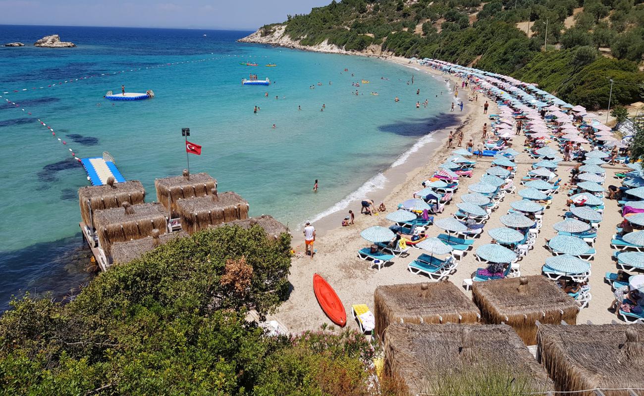 Photo de Plage de Fame avec sable beige de surface
