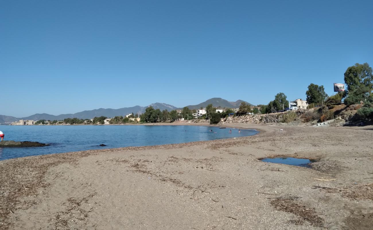 Photo de Bozdogan beach avec sable brun de surface