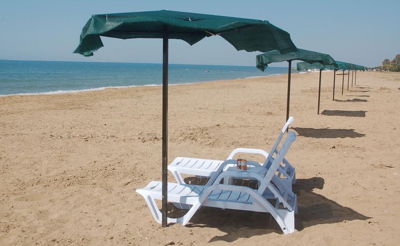 Photo de Yumurtalik beach avec sable fin brun de surface