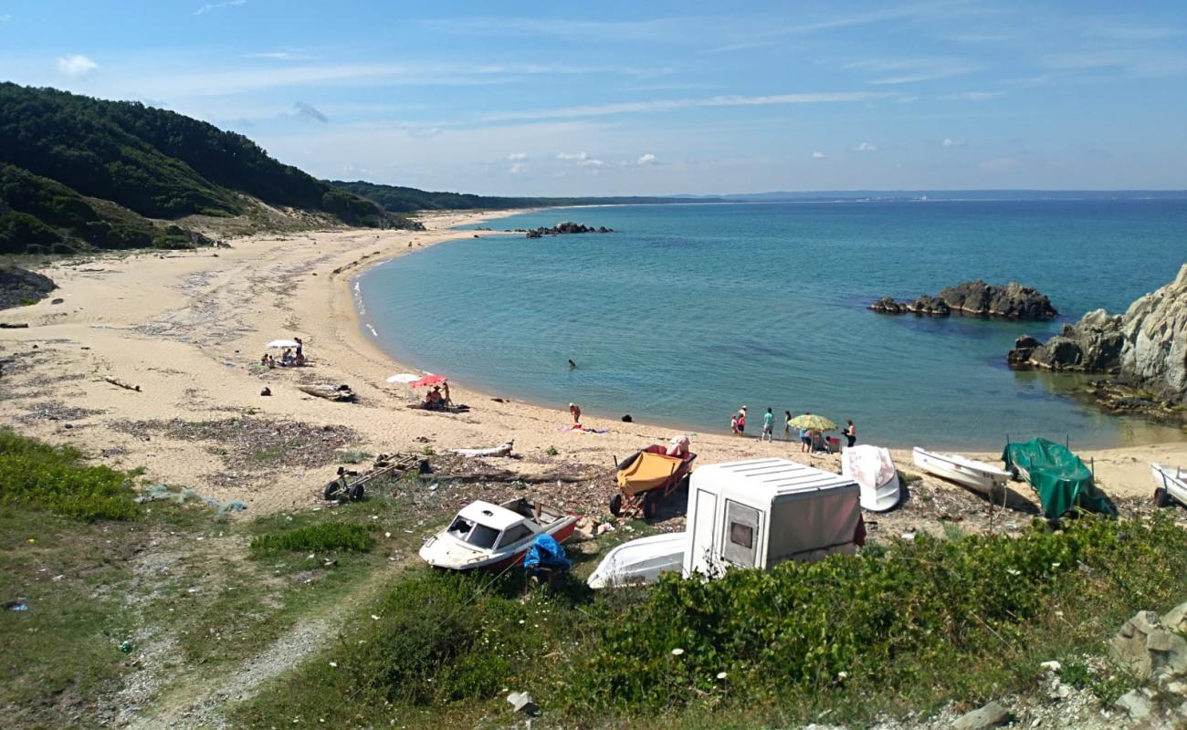 Photo de Panayir beach avec sable lumineux de surface