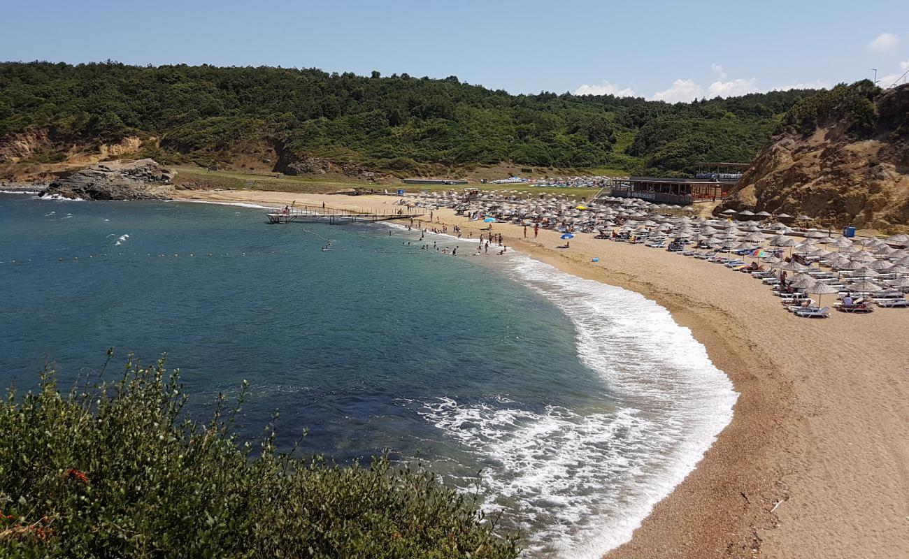 Photo de Milyos beach avec caillou fin clair de surface