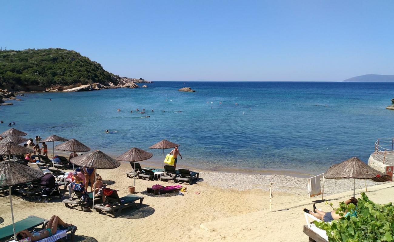 Photo de Teos Beach avec sable beige de surface