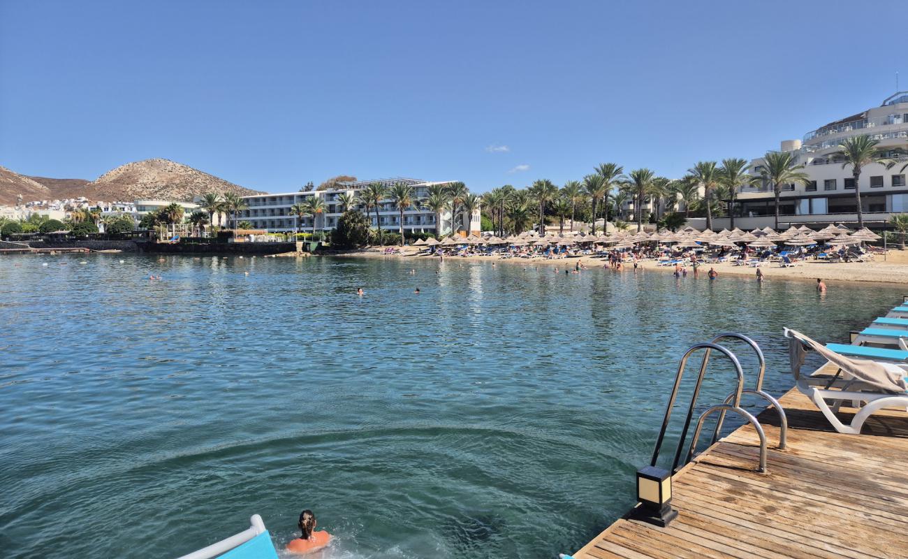 Photo de Arin Beach avec sable beige de surface