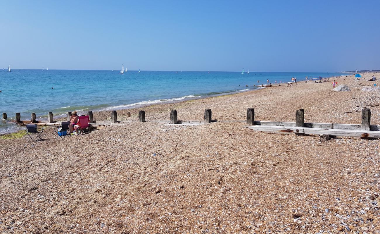 Photo de Plage de Worthing avec caillou fin clair de surface