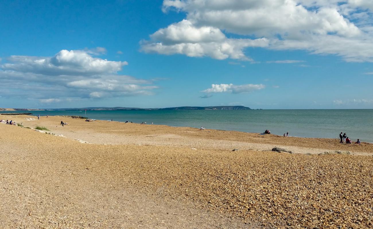 Photo de Highcliffe beach avec sable beige & galets de surface