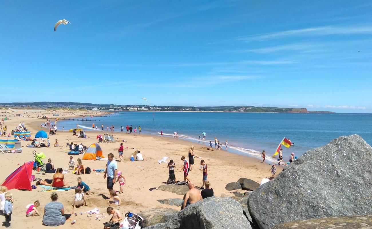 Photo de Dawlish Warren beach avec sable beige de surface