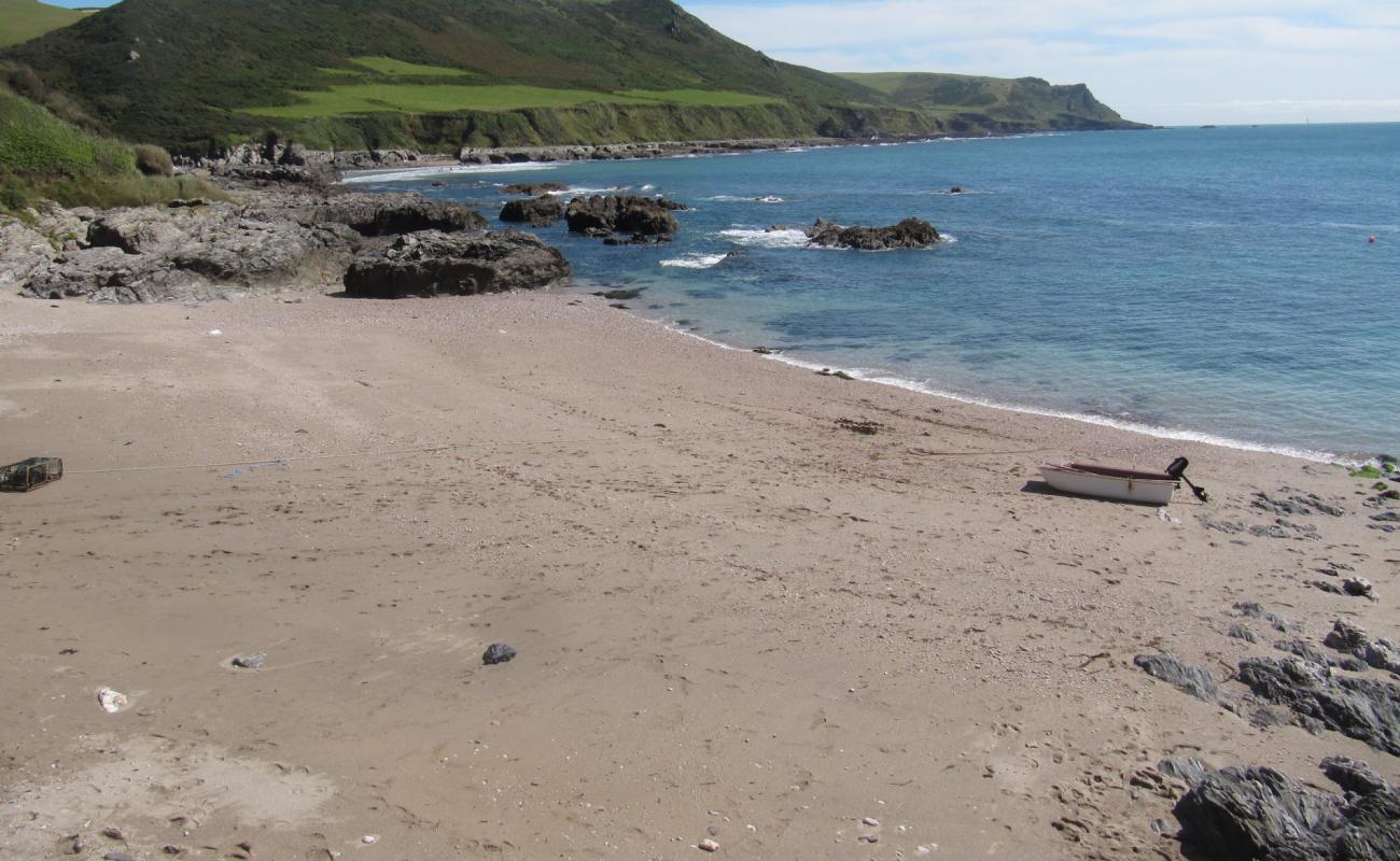 Photo de Lannacombe beach II avec sable beige & galets de surface