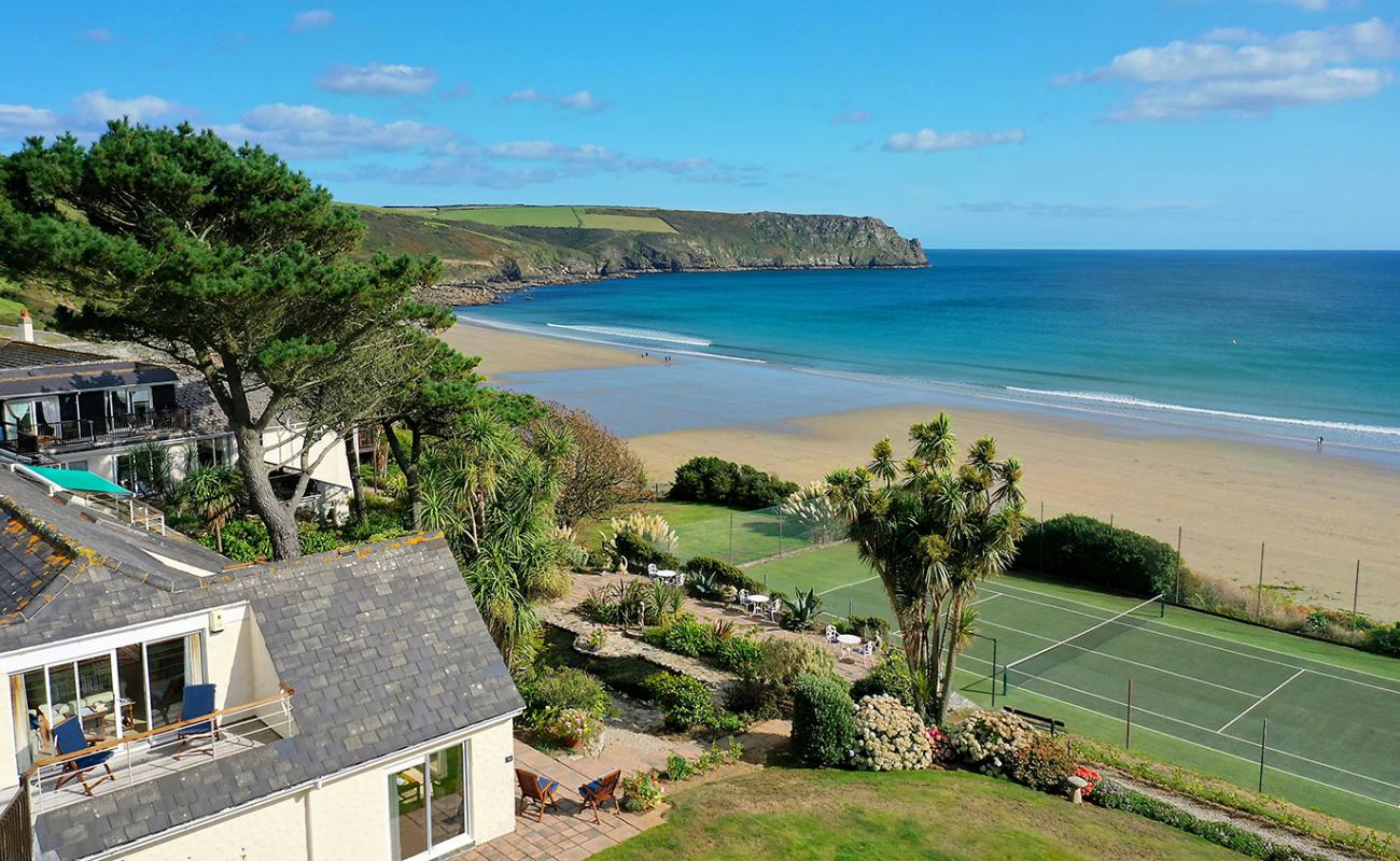 Photo de Plage de Carne avec sable beige de surface