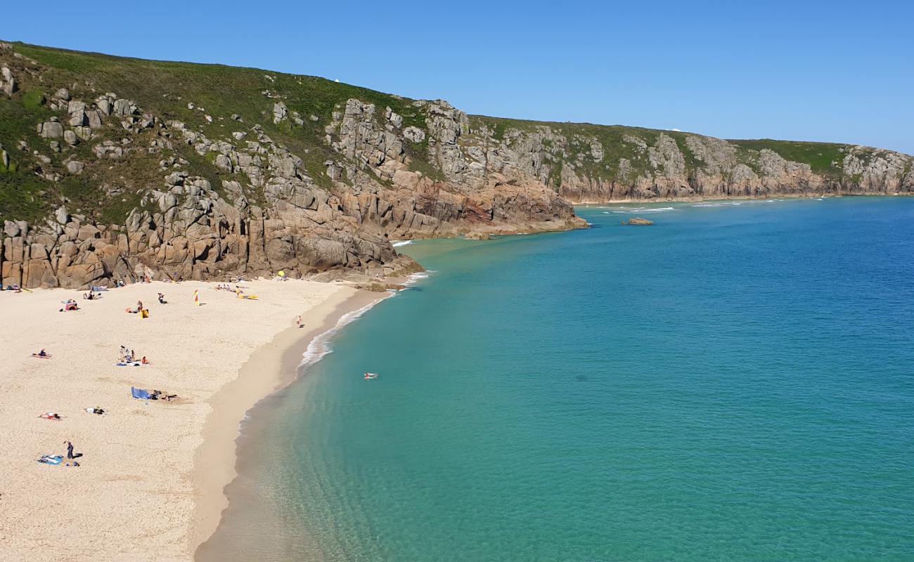 Photo de Porthtowan beach avec sable beige de surface