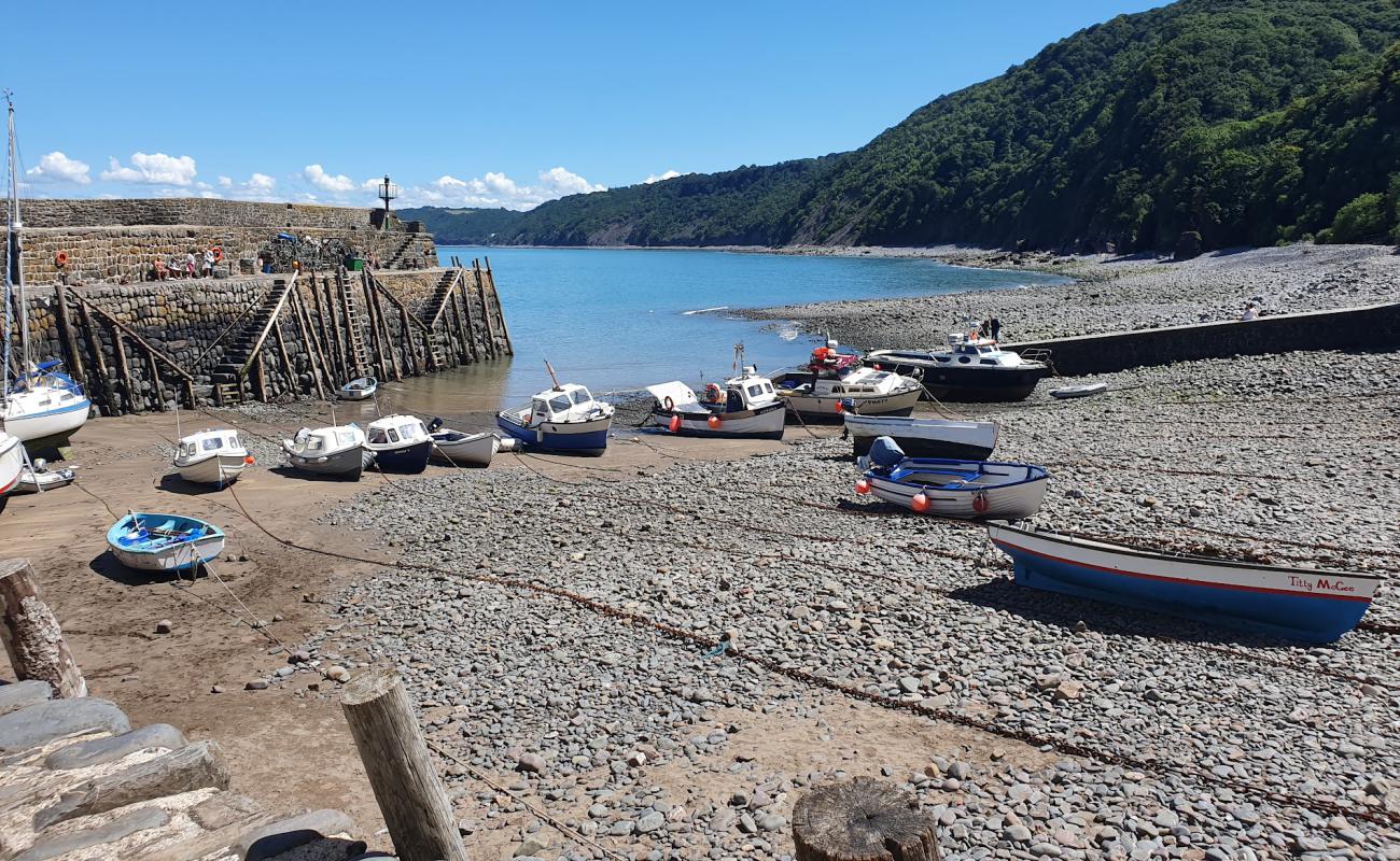 Photo de Plage de Clovelly avec caillou gris de surface