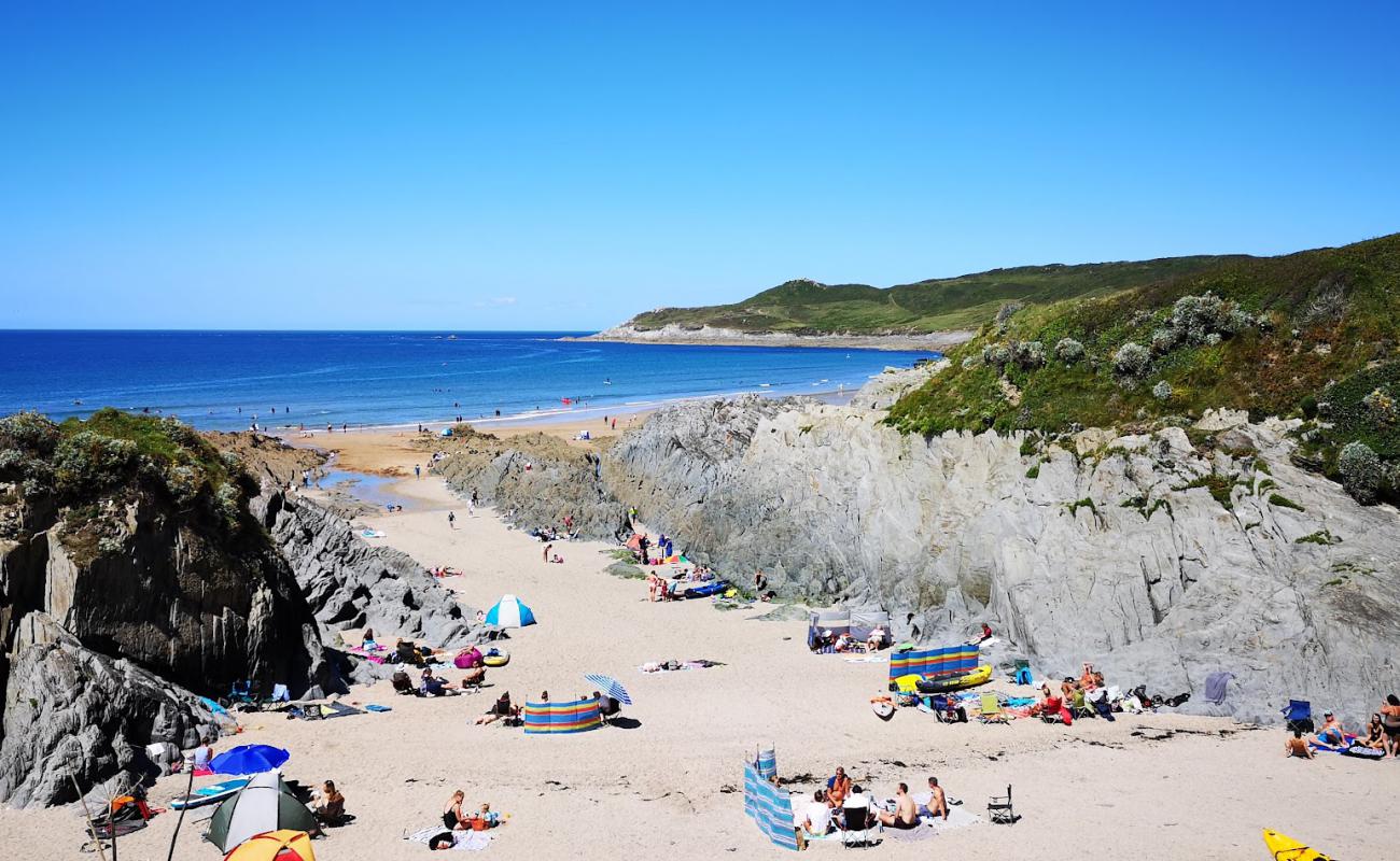 Photo de Combesgate beach avec sable gris de surface