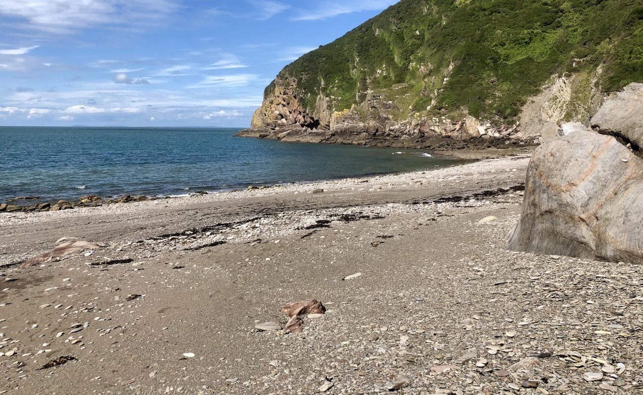 Photo de Wild Pear beach avec sable gris avec caillou de surface