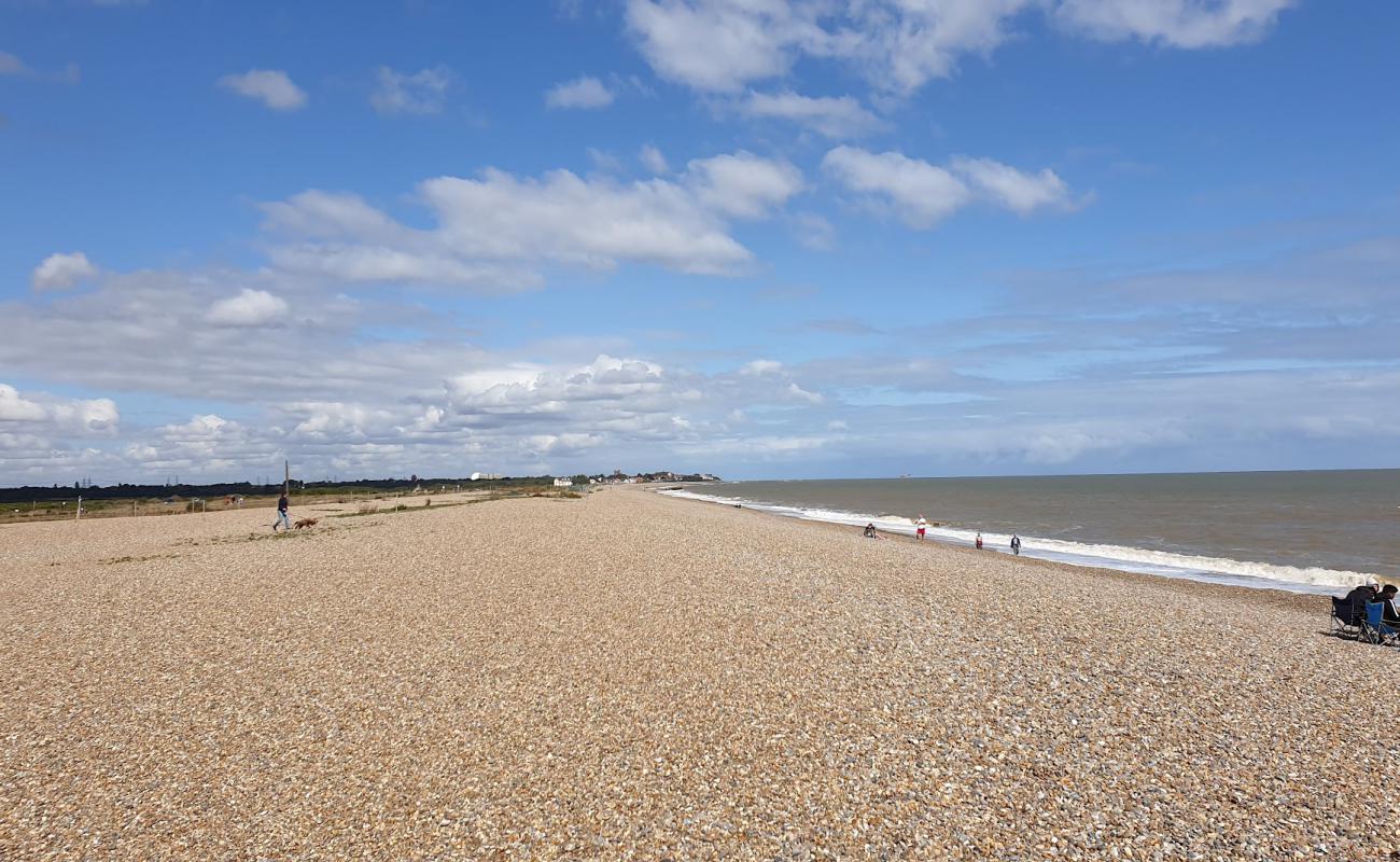 Photo de Plage d'Aldeburgh avec caillou fin brun de surface