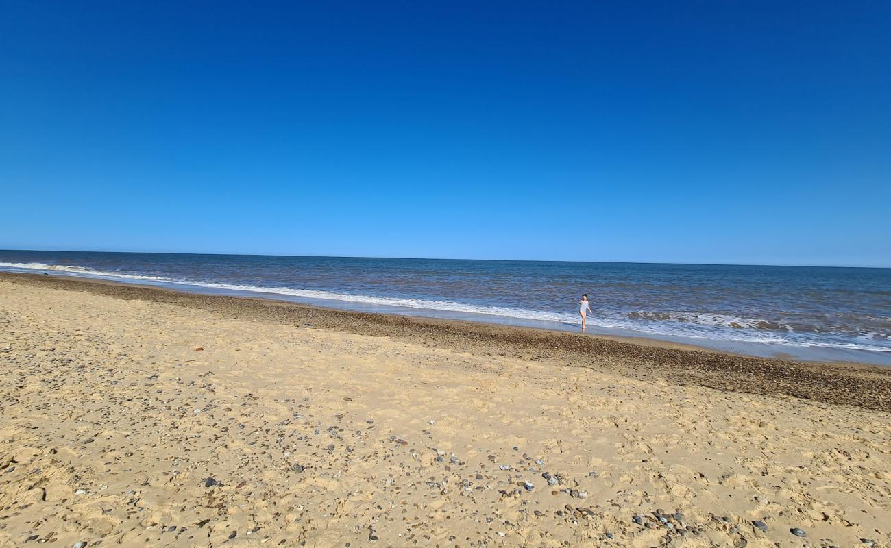 Photo de Covehithe beach avec sable clair avec caillou de surface