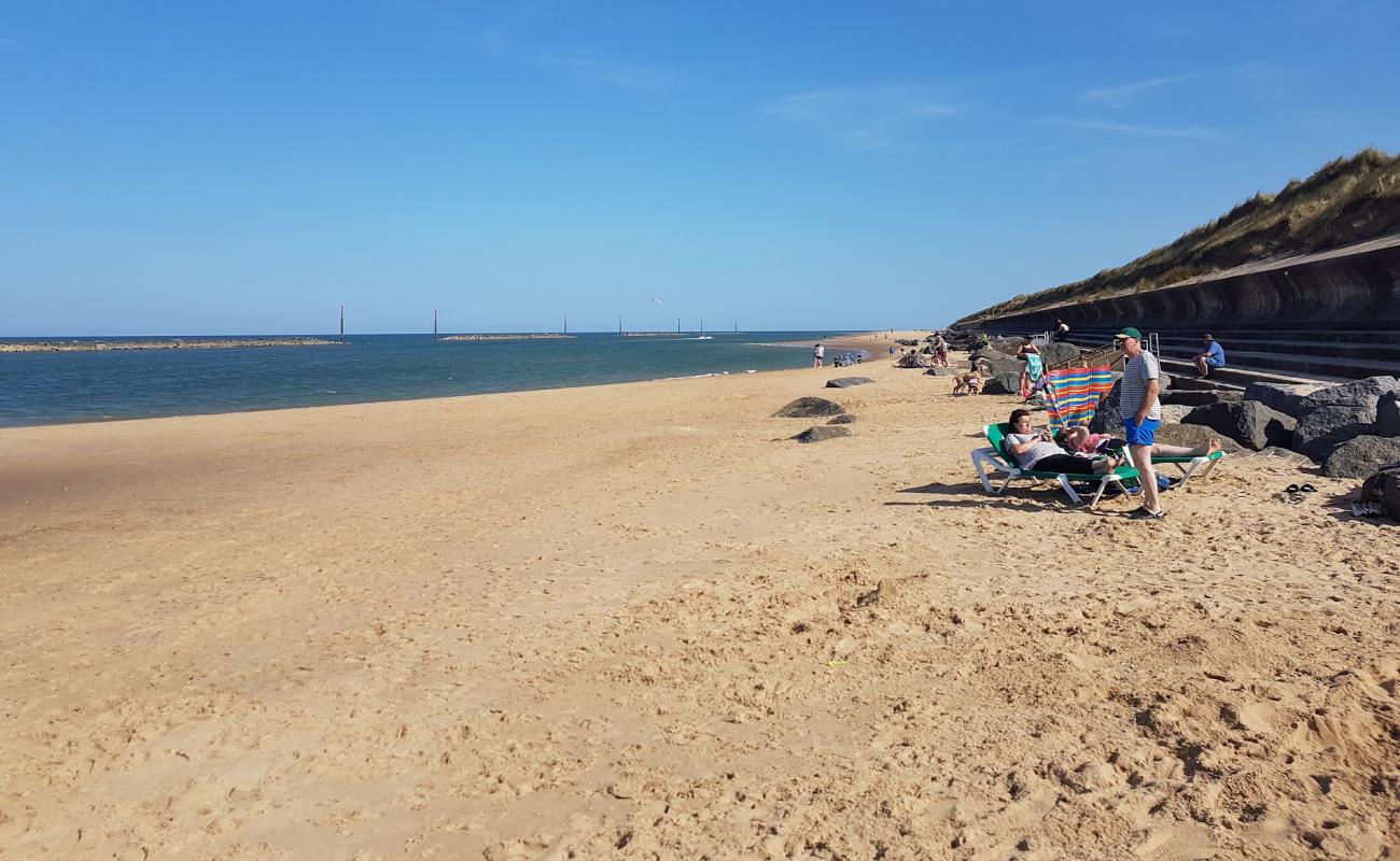 Photo de Sea Palling beach avec sable beige fin de surface