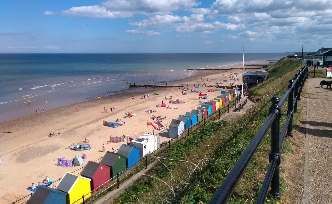 Photo de Mundesley beach avec sable beige de surface