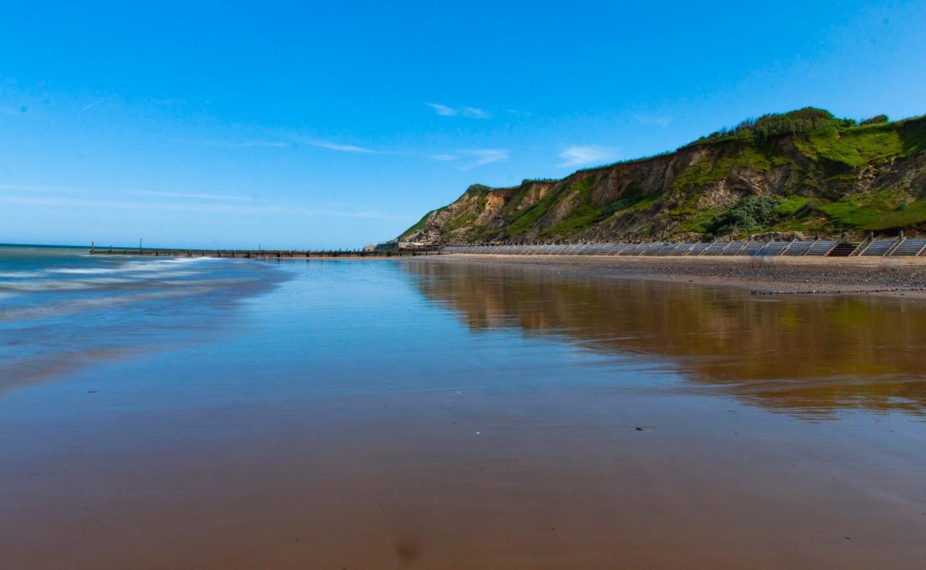 Photo de Plage d'Overstrand avec sable beige de surface