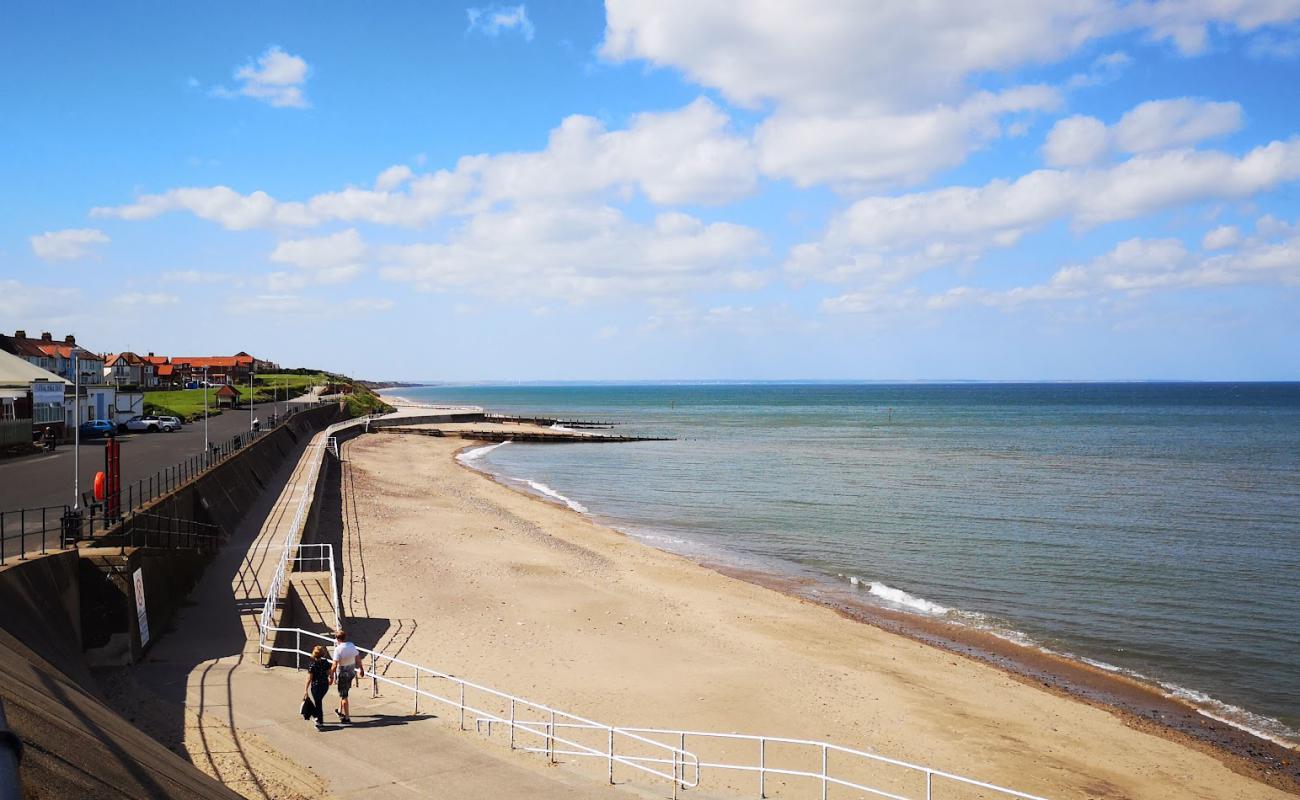 Photo de Plage de Hornsea avec sable beige de surface