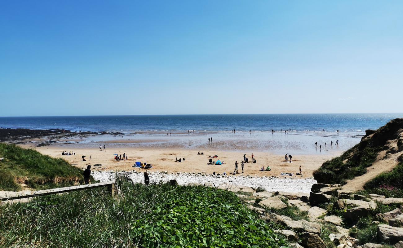 Photo de Danes Dyke beach avec galets blancs de surface