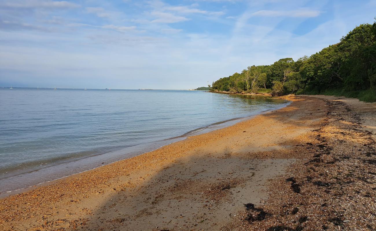 Photo de Woodside Beach avec sable beige & galets de surface