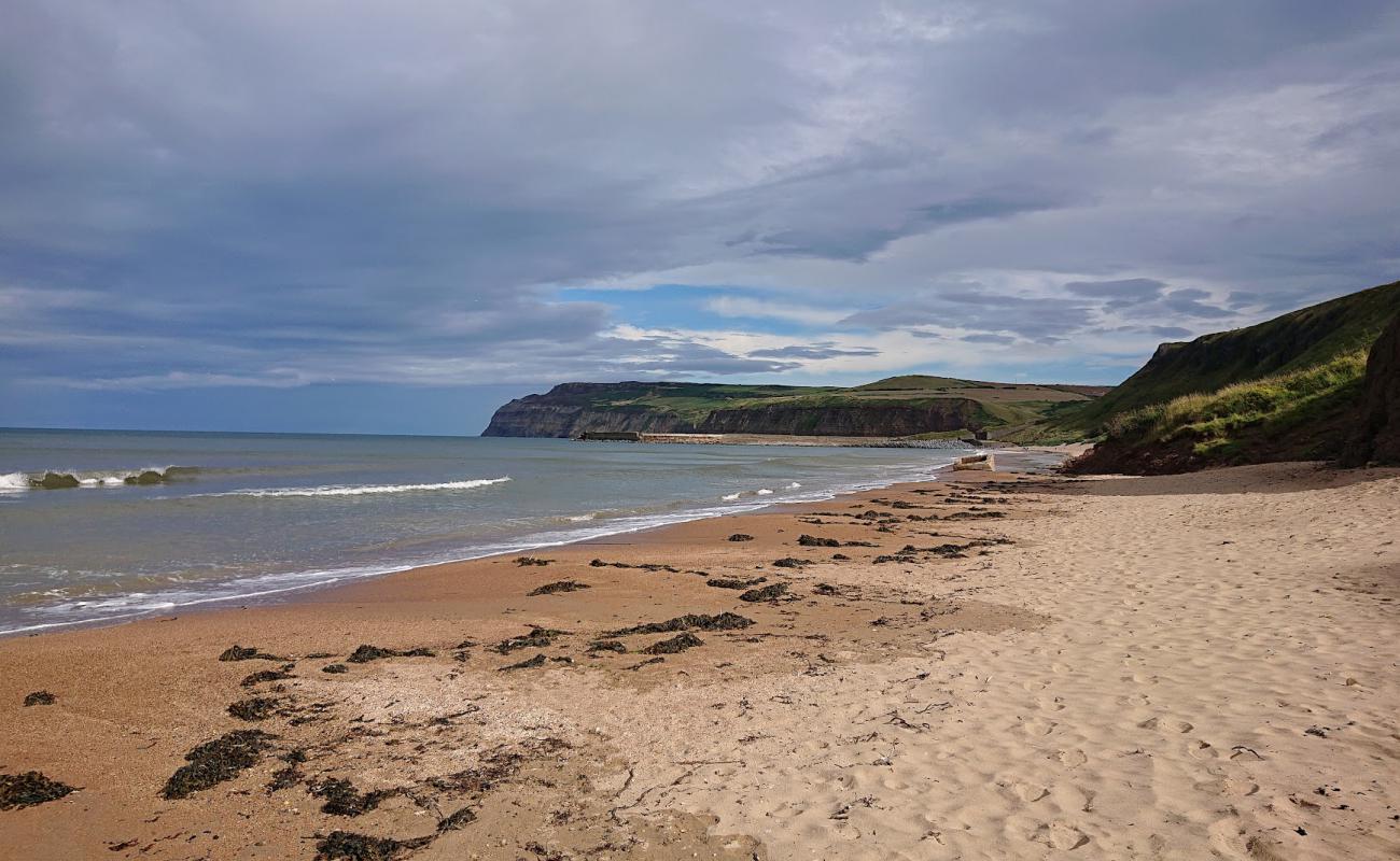 Photo de Plage de Skinningrove avec sable beige de surface
