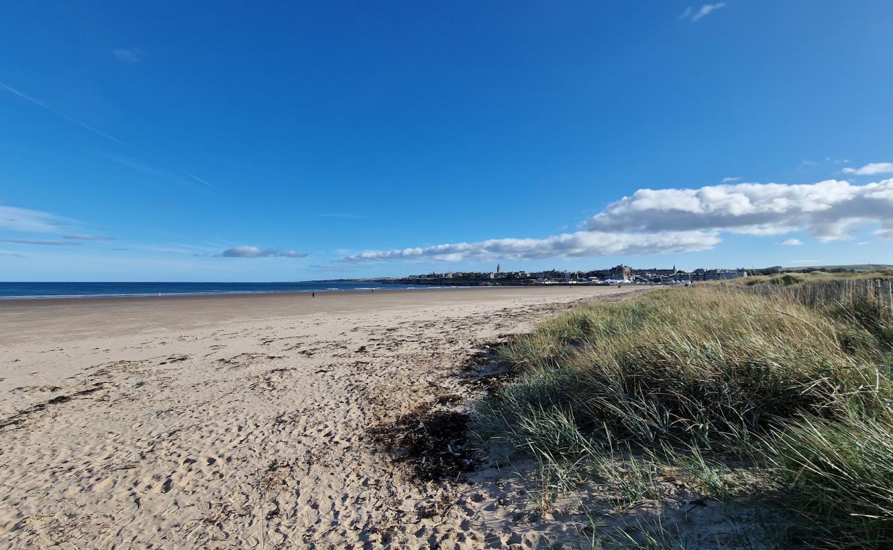 Photo de West Sands Beach avec sable beige de surface