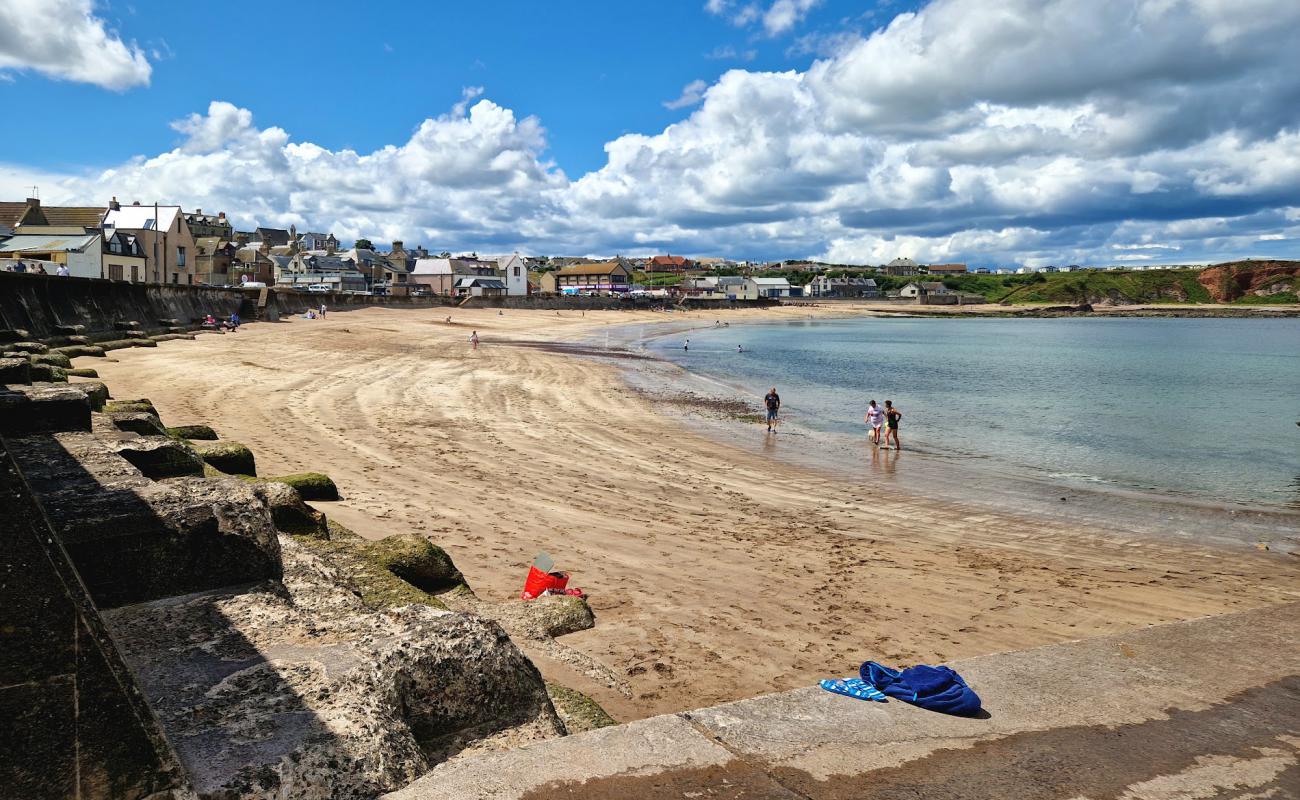 Photo de Plage d'Eyemouth avec sable lumineux de surface